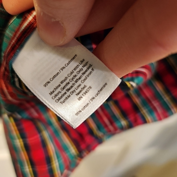 Vineyard Vines w/Cashmere Size 4 Peplum Tartan Top - Picture 5 of 7